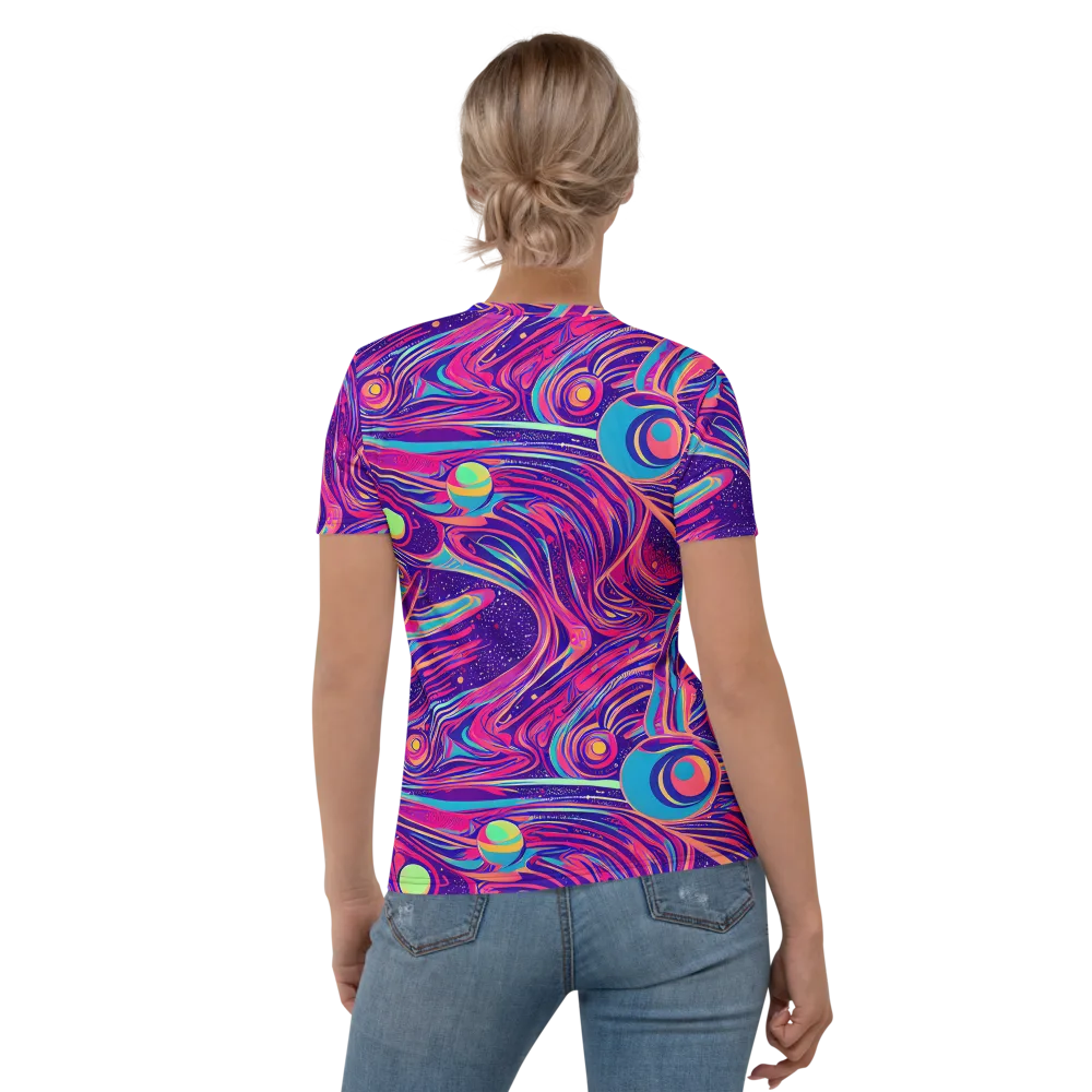 Nebula Noodles on Women's Crew Neck T-Shirt — Back