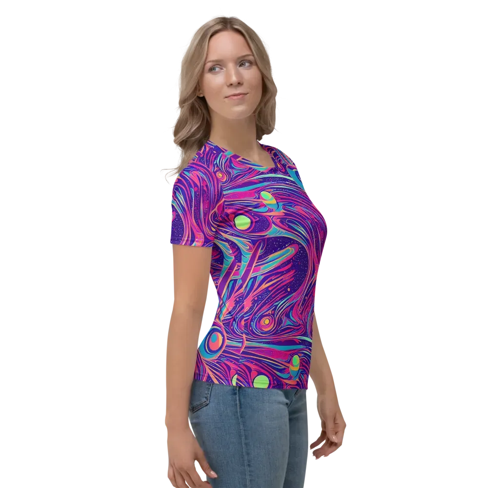 Nebula Noodles on Women's Crew Neck T-Shirt — Right