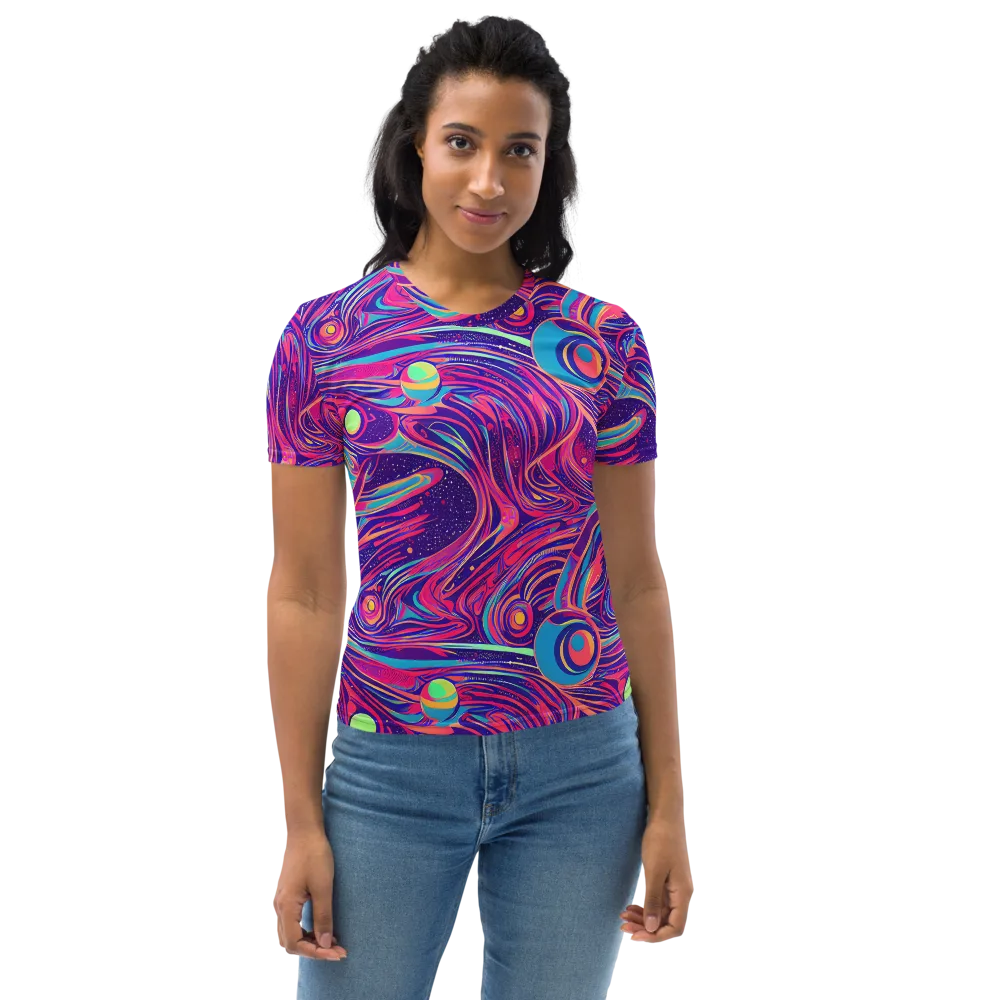 Nebula Noodles on Women's Crew Neck T-Shirt — Front