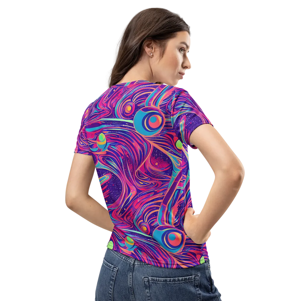 Nebula Noodles on Women's Crew Neck T-Shirt — Back