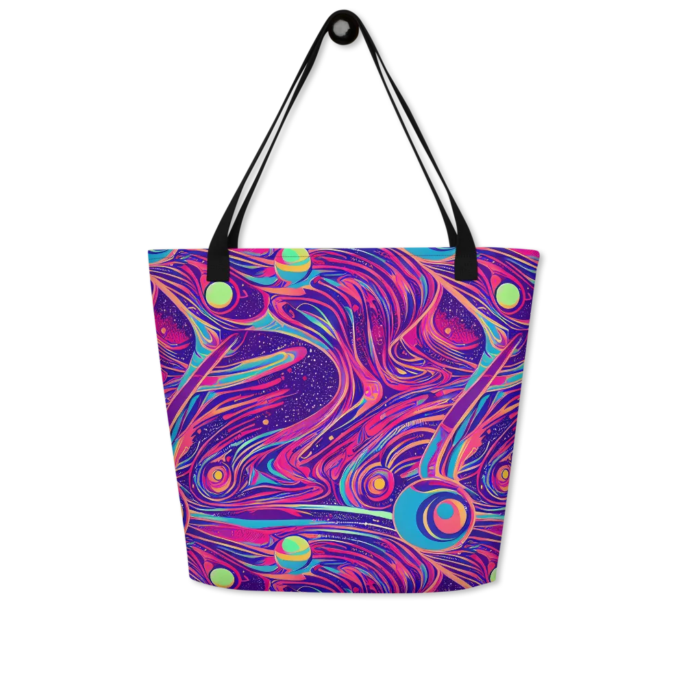 Nebula Noodles on Large Tote Bag W/ Pocket — Front