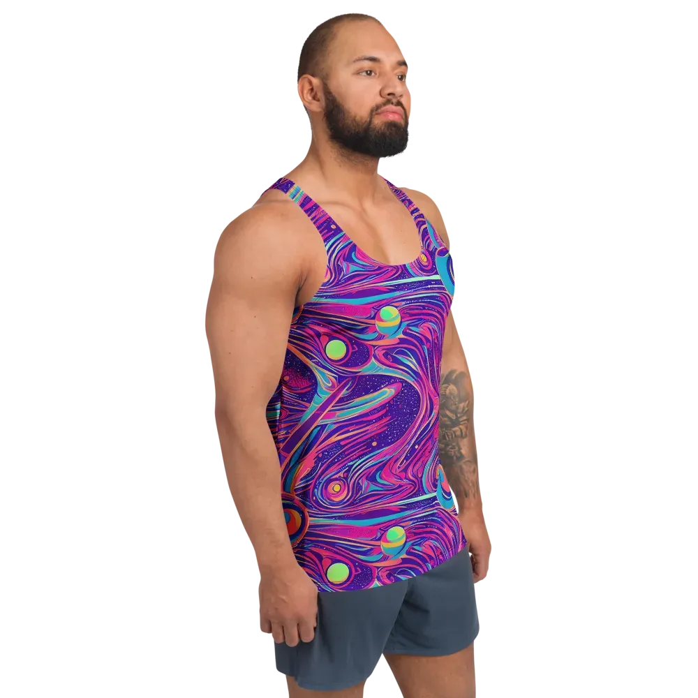Nebula Noodles on Men's Tank Top — Right Front