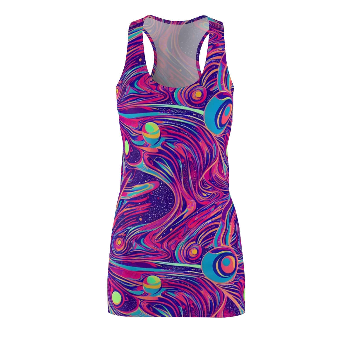 Nebula Noodles on Racerback Dress — Front