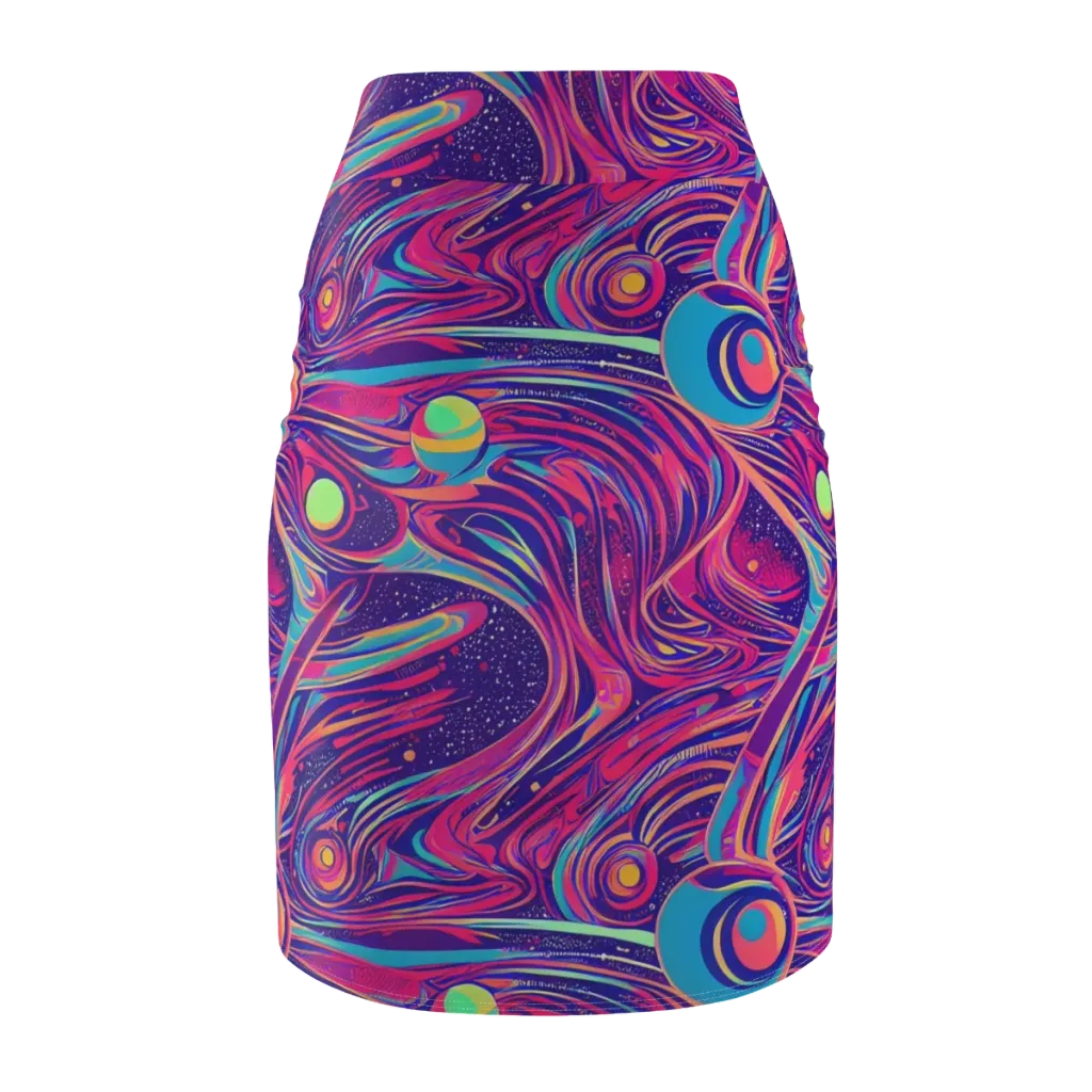 Nebula Noodles on Pencil Skirt — Back