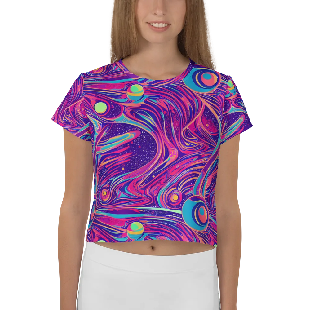 Nebula Noodles on Crop Tee — Front