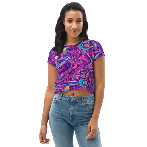 Nebula Noodles on a Crop Tee