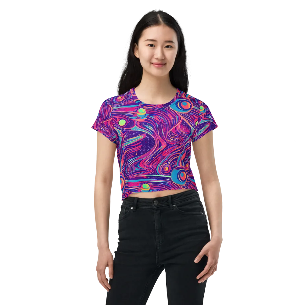 Nebula Noodles on Crop Tee — Front