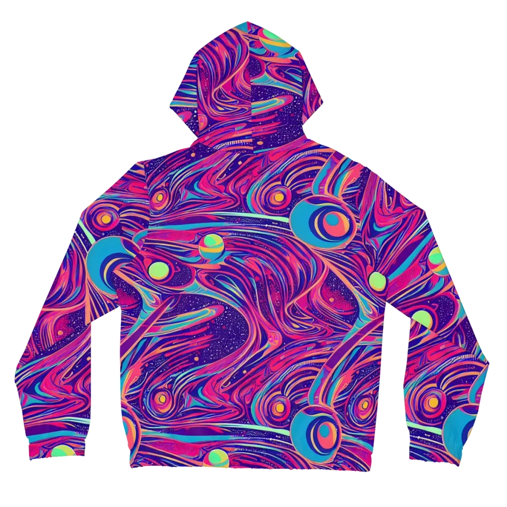 Nebula Noodles on Women's Full-Zip Hoodie — Back