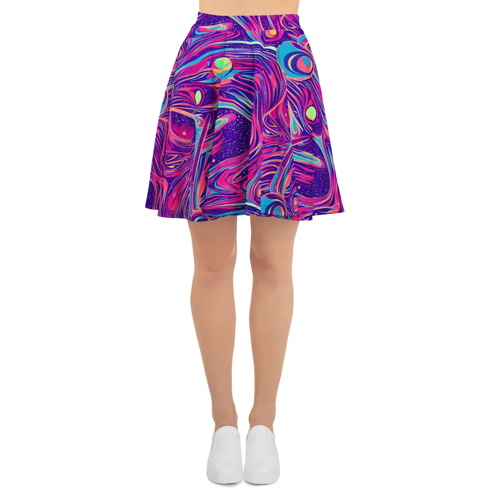 Nebula Noodles on Skater Skirt — Front