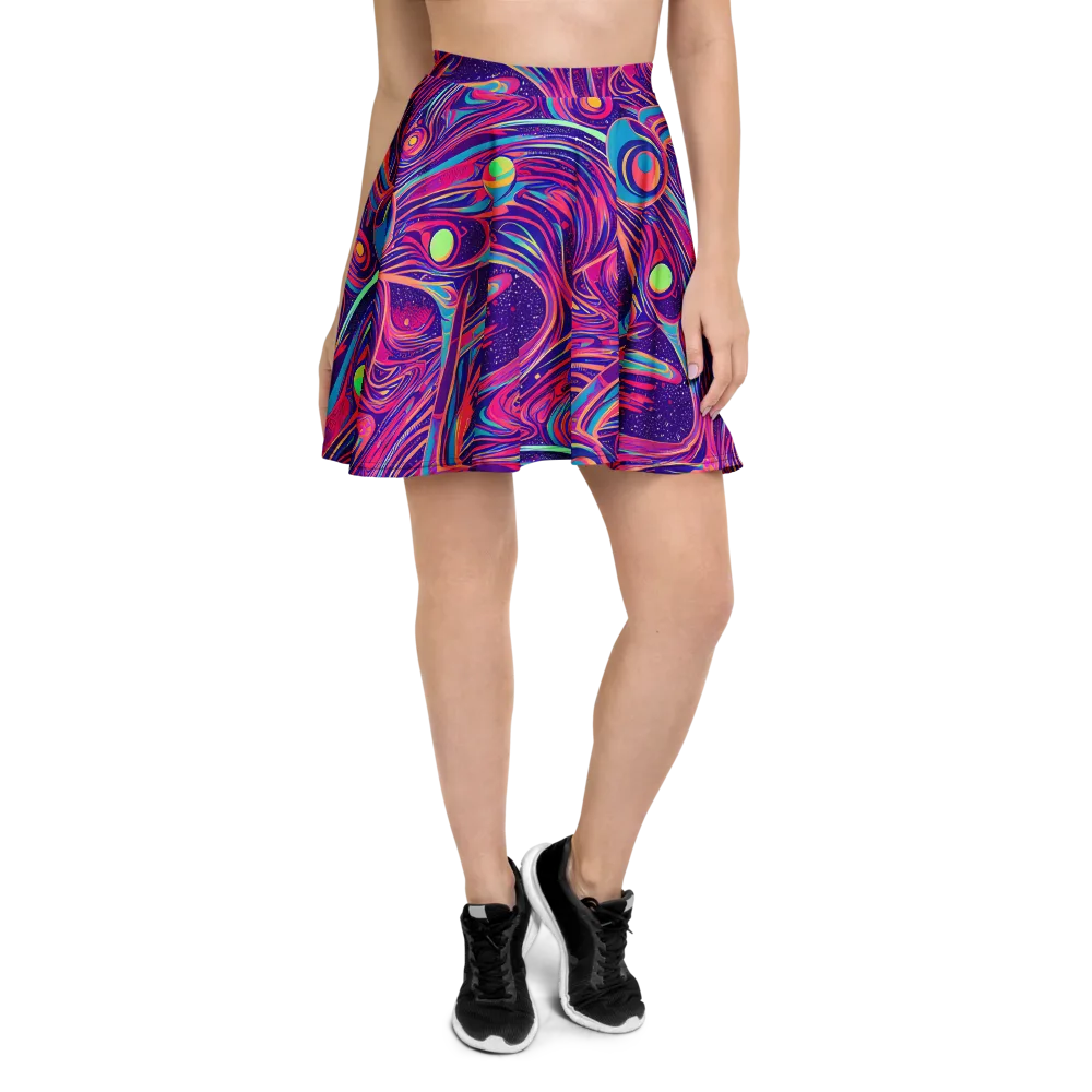 Nebula Noodles on Skater Skirt — Front