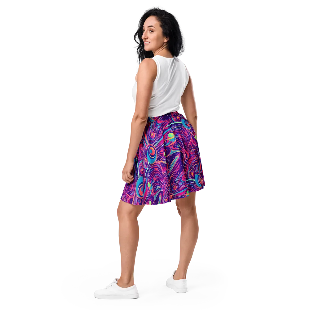 Nebula Noodles on Skater Skirt — Back