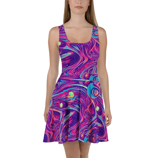Nebula Noodles on a Skater Dress