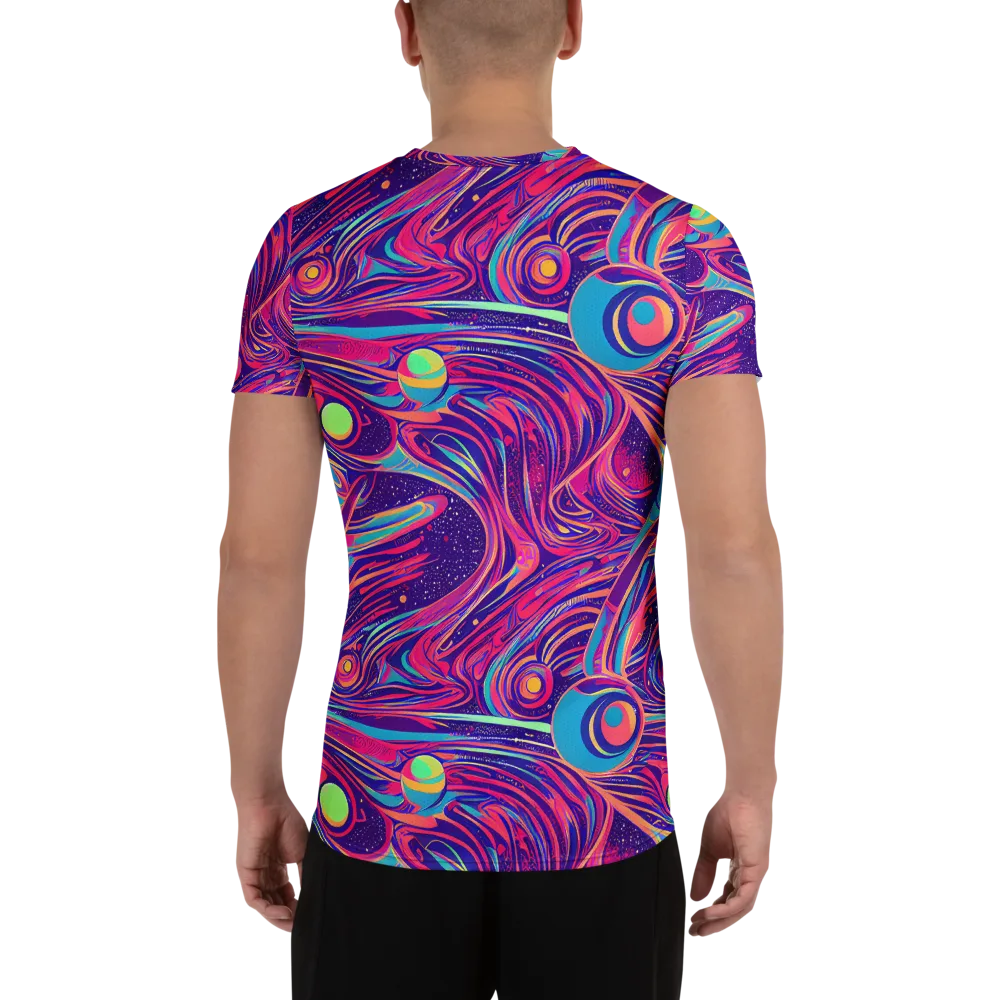 Nebula Noodles on Men's Athletic T-Shirt — Back