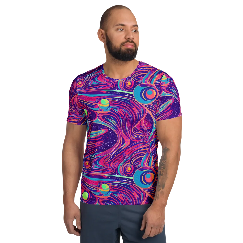 Nebula Noodles on Men's Athletic T-Shirt — Front