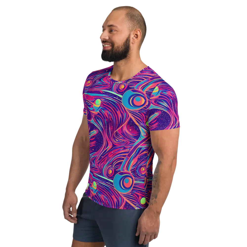 Nebula Noodles on Men's Athletic T-Shirt — Left
