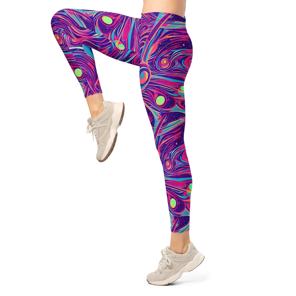 Nebula Noodles on Leggings — Left