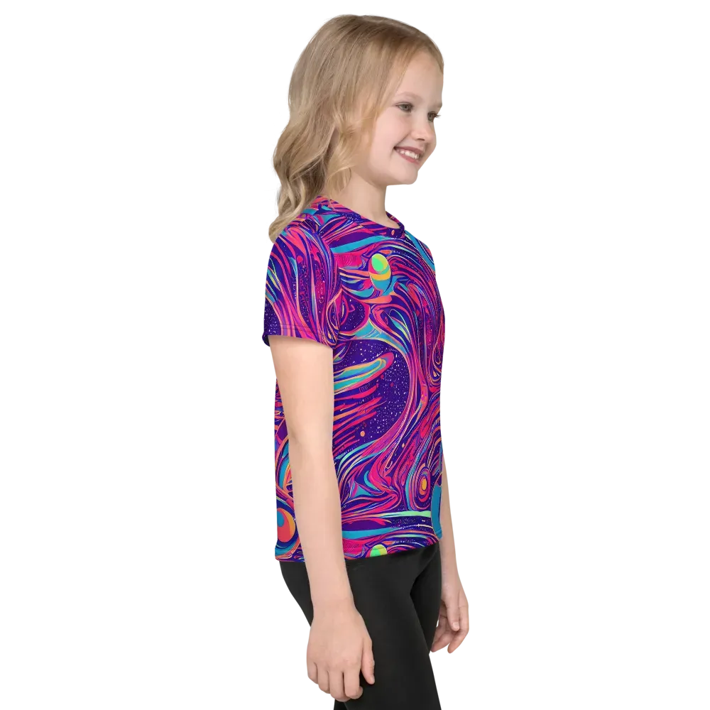 Nebula Noodles on Kids Crew Neck T-Shirt — Right