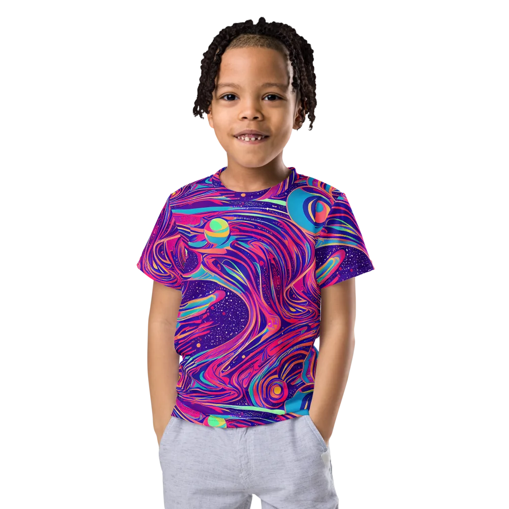 Nebula Noodles on Kids Crew Neck T-Shirt — Front