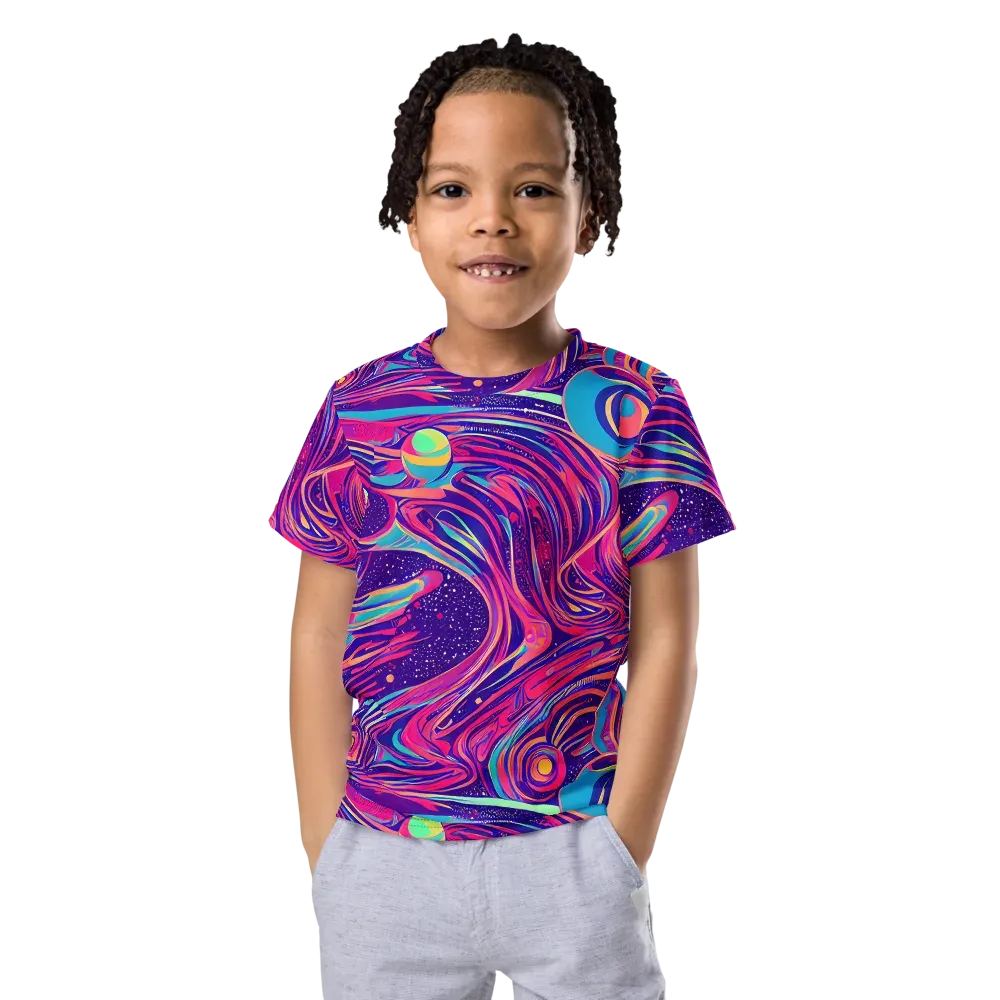 Nebula Noodles on Kids Crew Neck T-Shirt — Front