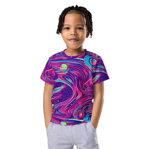 Nebula Noodles on a Kids Crew Neck T-Shirt