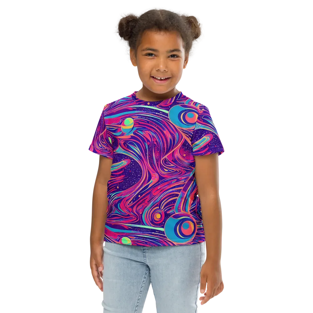 Nebula Noodles on Kids Crew Neck T-Shirt — Front