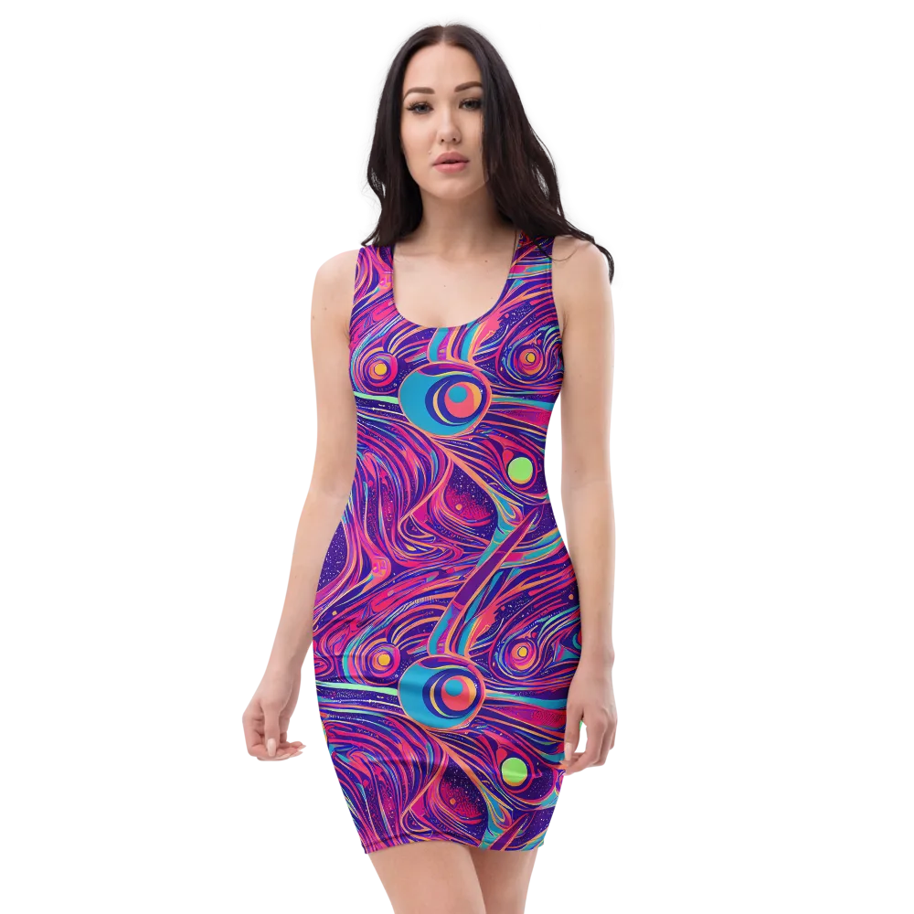 Nebula Noodles on Bodycon Dress — Front