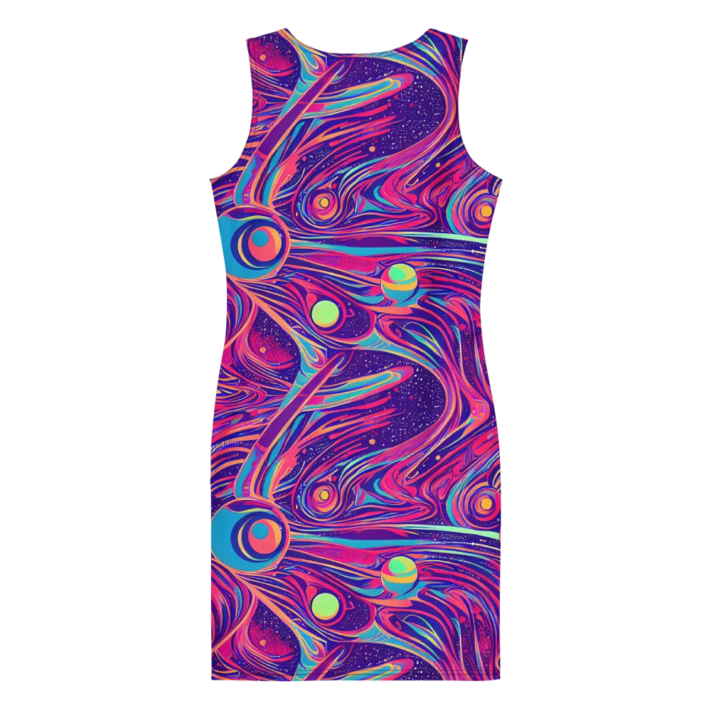Nebula Noodles on Bodycon Dress — Back