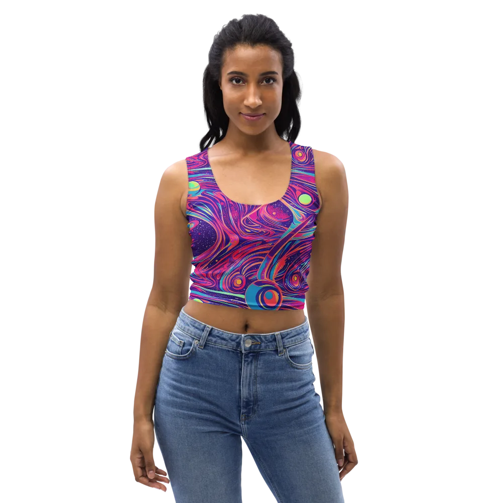 Nebula Noodles on Crop Top — Front