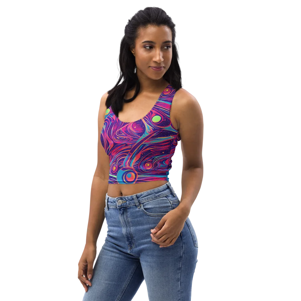 Nebula Noodles on Crop Top — Left Front