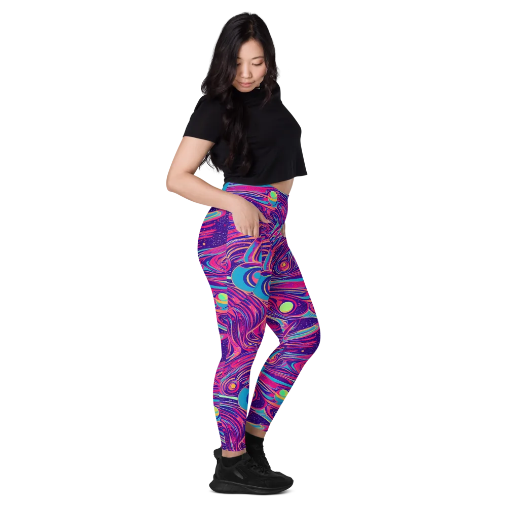 Nebula Noodles on Leggings with Pockets — Right