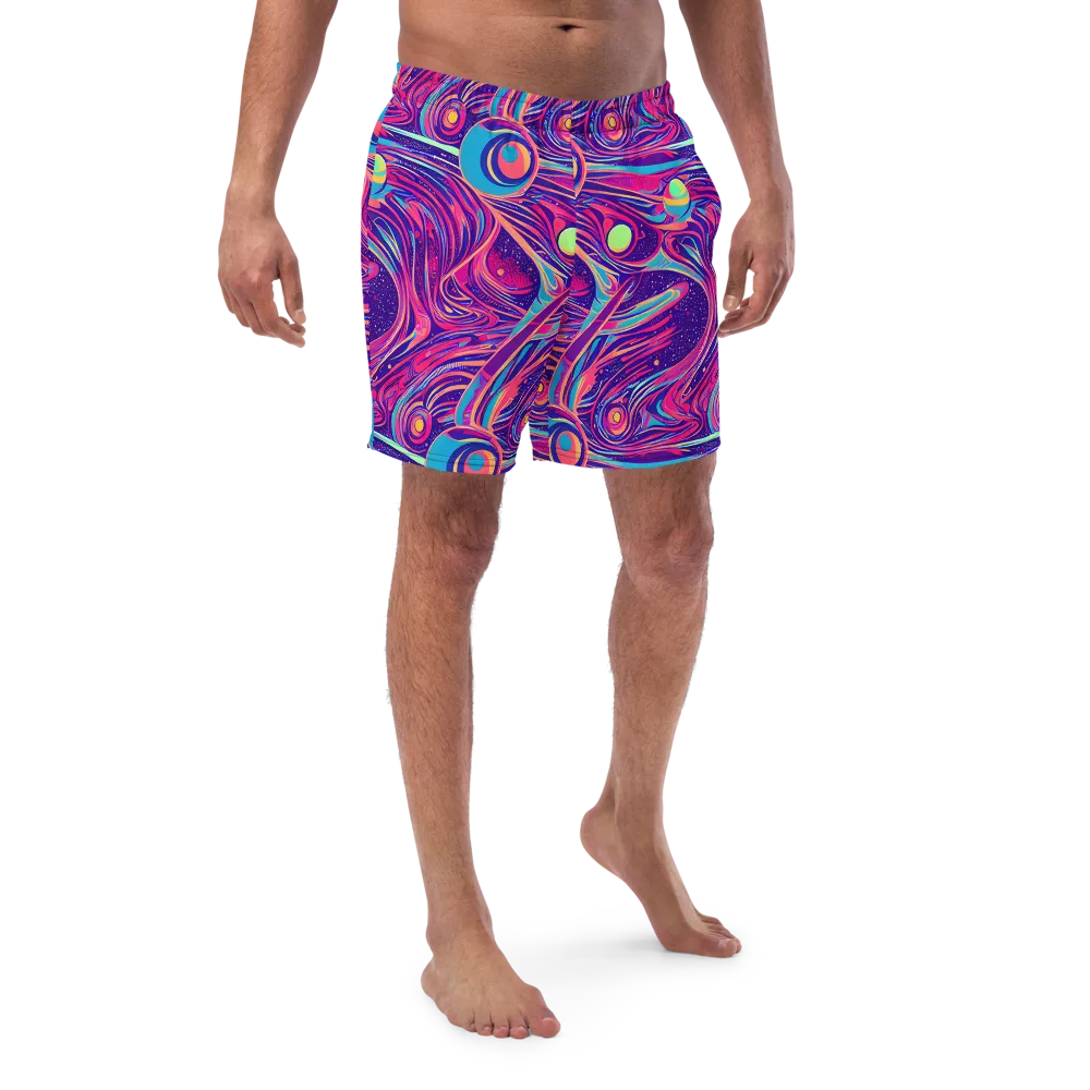 Nebula Noodles on Swim Trunks — Front