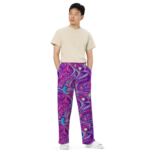 Nebula Noodles on a Wide-Leg Pants