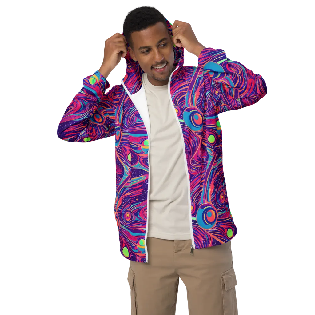 Nebula Noodles on Men's Windbreaker — Front