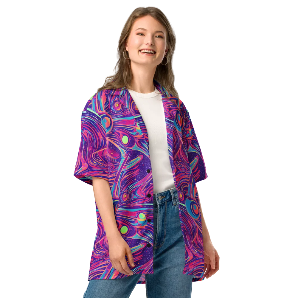 Nebula Noodles on Button Shirt — Front