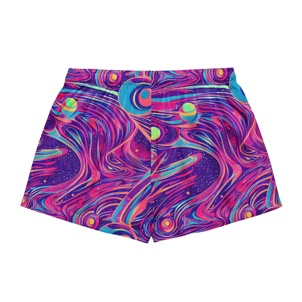Nebula Noodles on Women's Pajama Shorts — Back