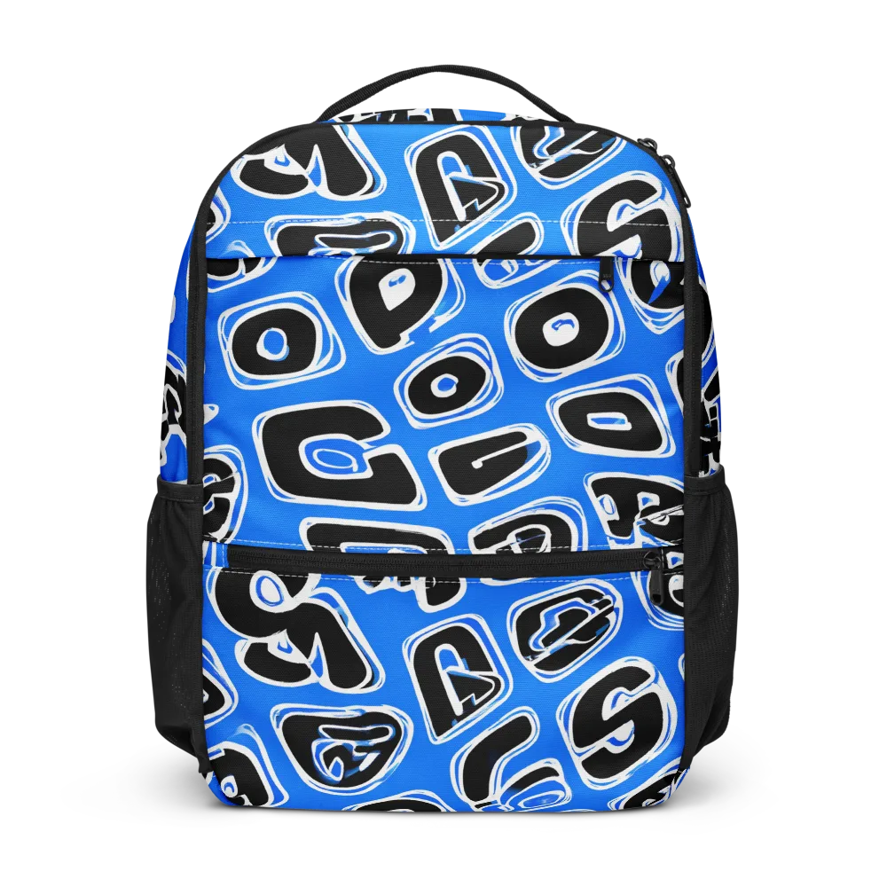 Blue Note Block on Utility Backpack — Front
