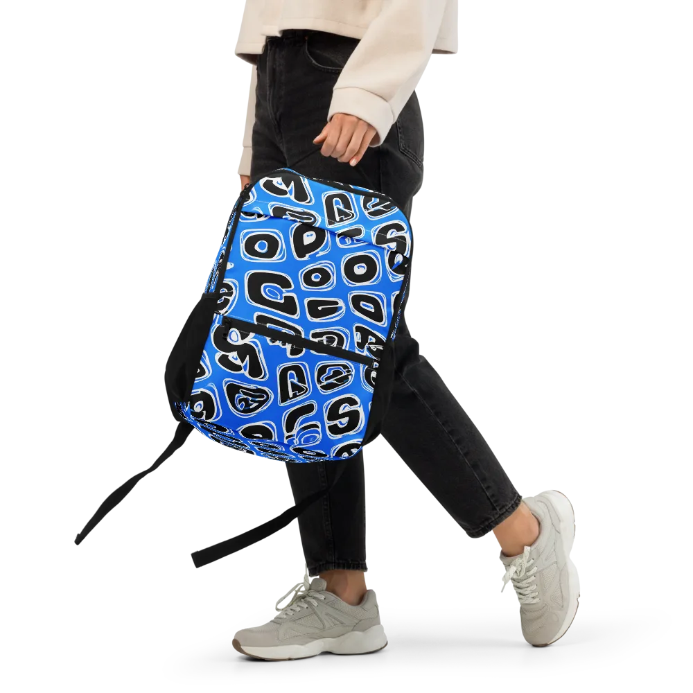 Blue Note Block on Utility Backpack — Front