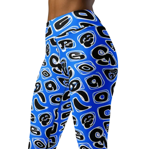 Blue Note Block on a Yoga Leggings