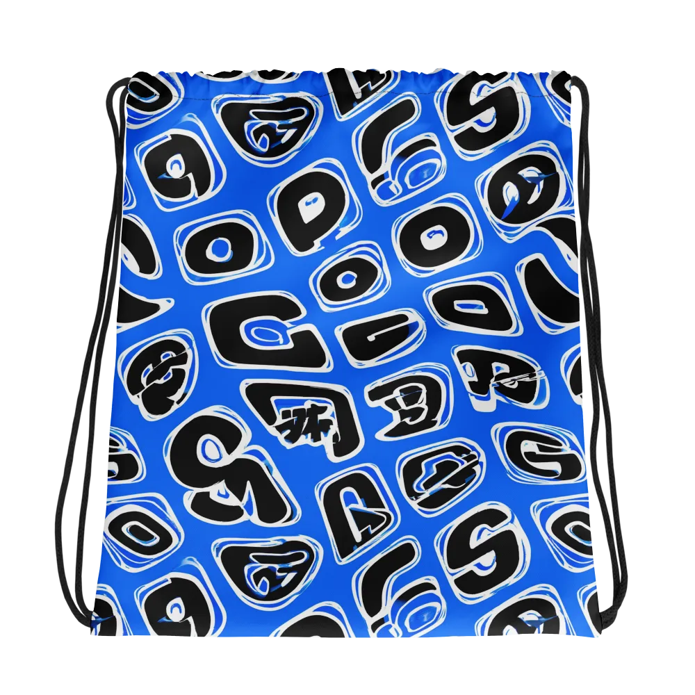 Blue Note Block on Drawstring Bag — Photo