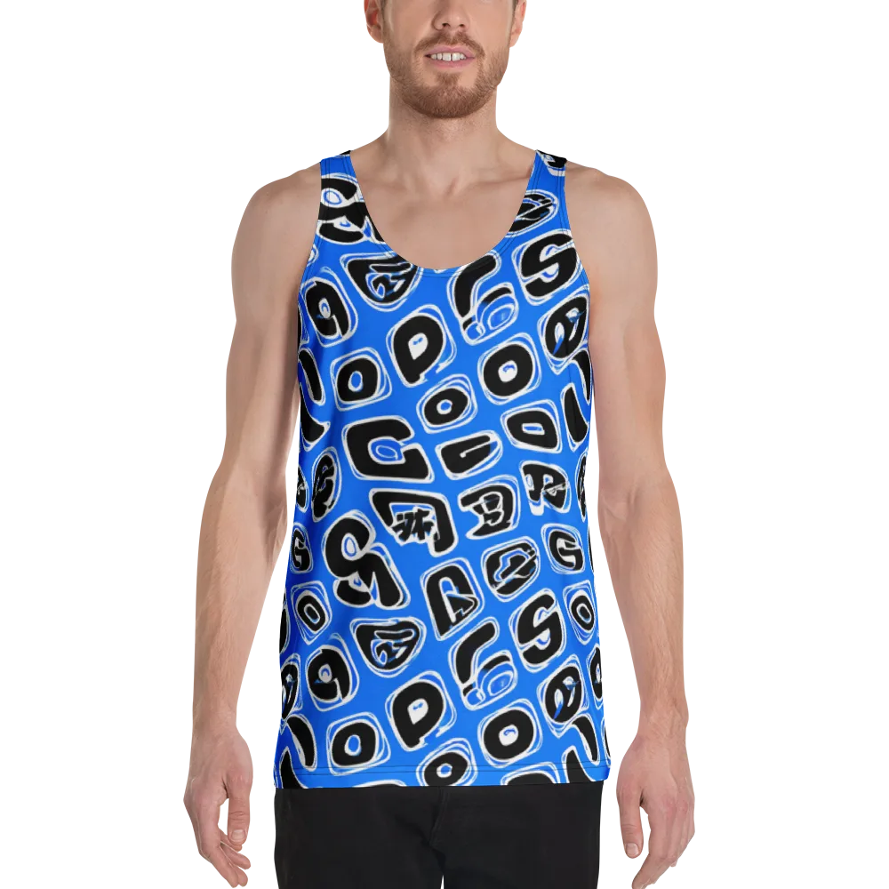 Blue Note Block on Men's Tank Top — Front
