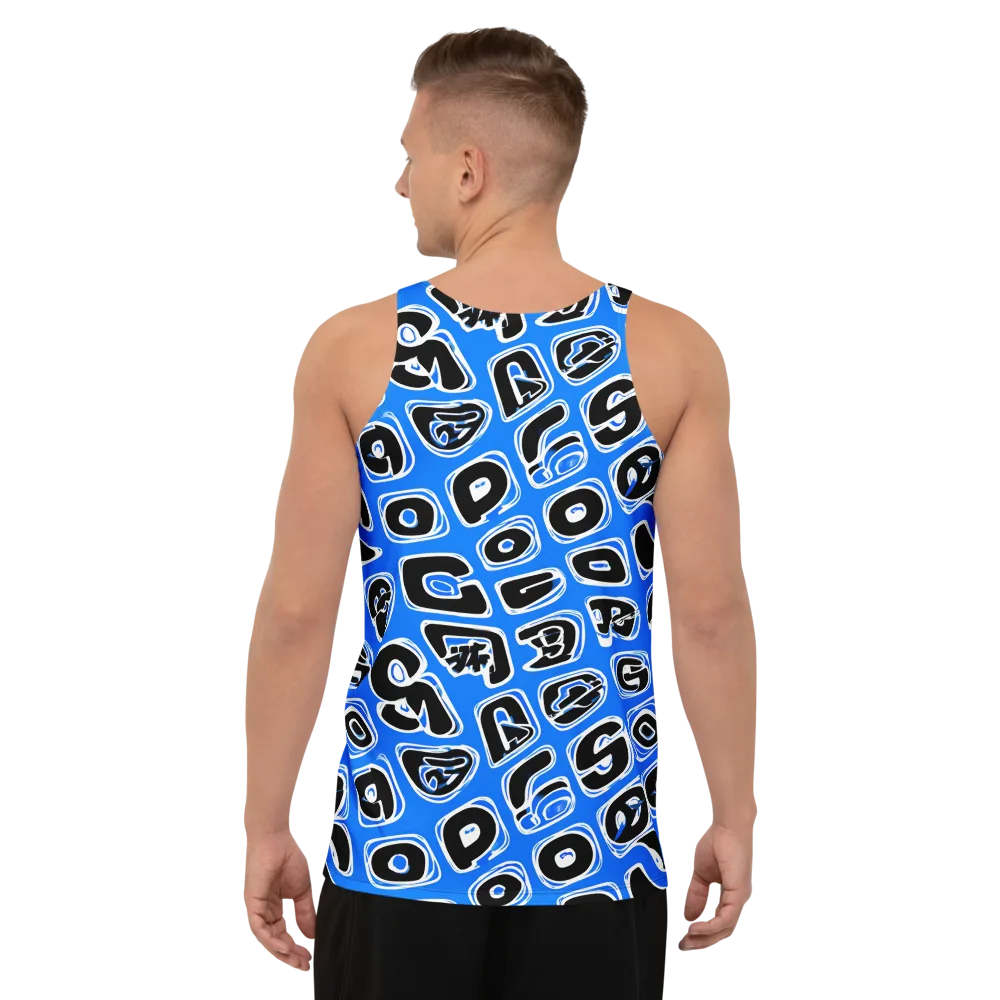 Blue Note Block on Men's Tank Top — Back