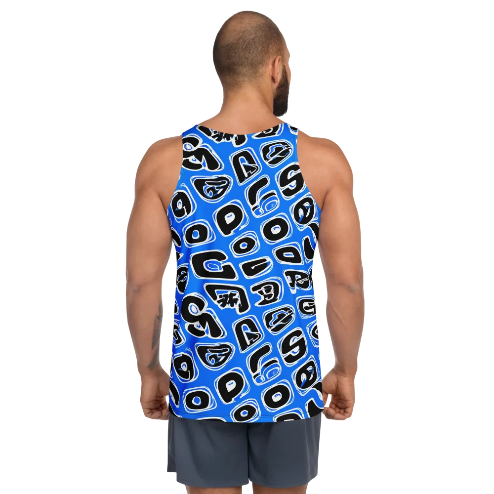 Blue Note Block on Men's Tank Top — Back