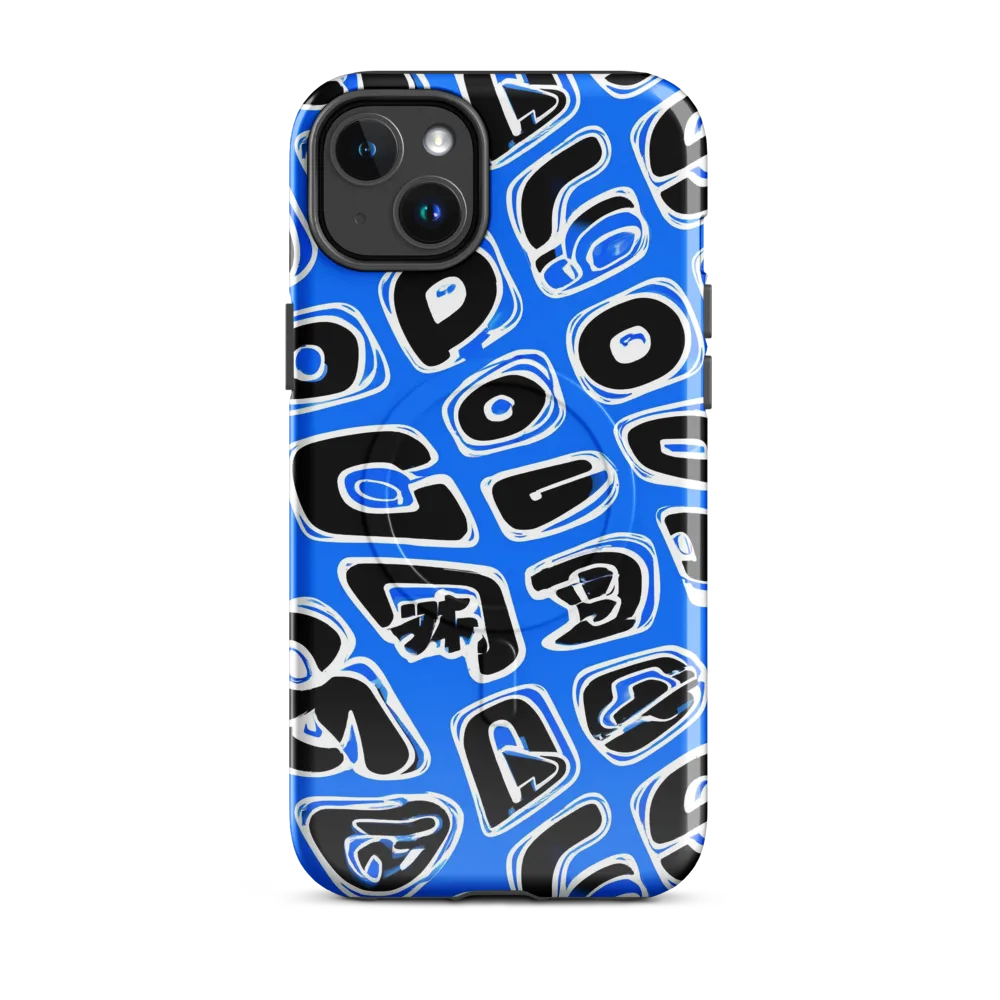 Blue Note Block on MagSafe Tough Case for iPhone® — Front