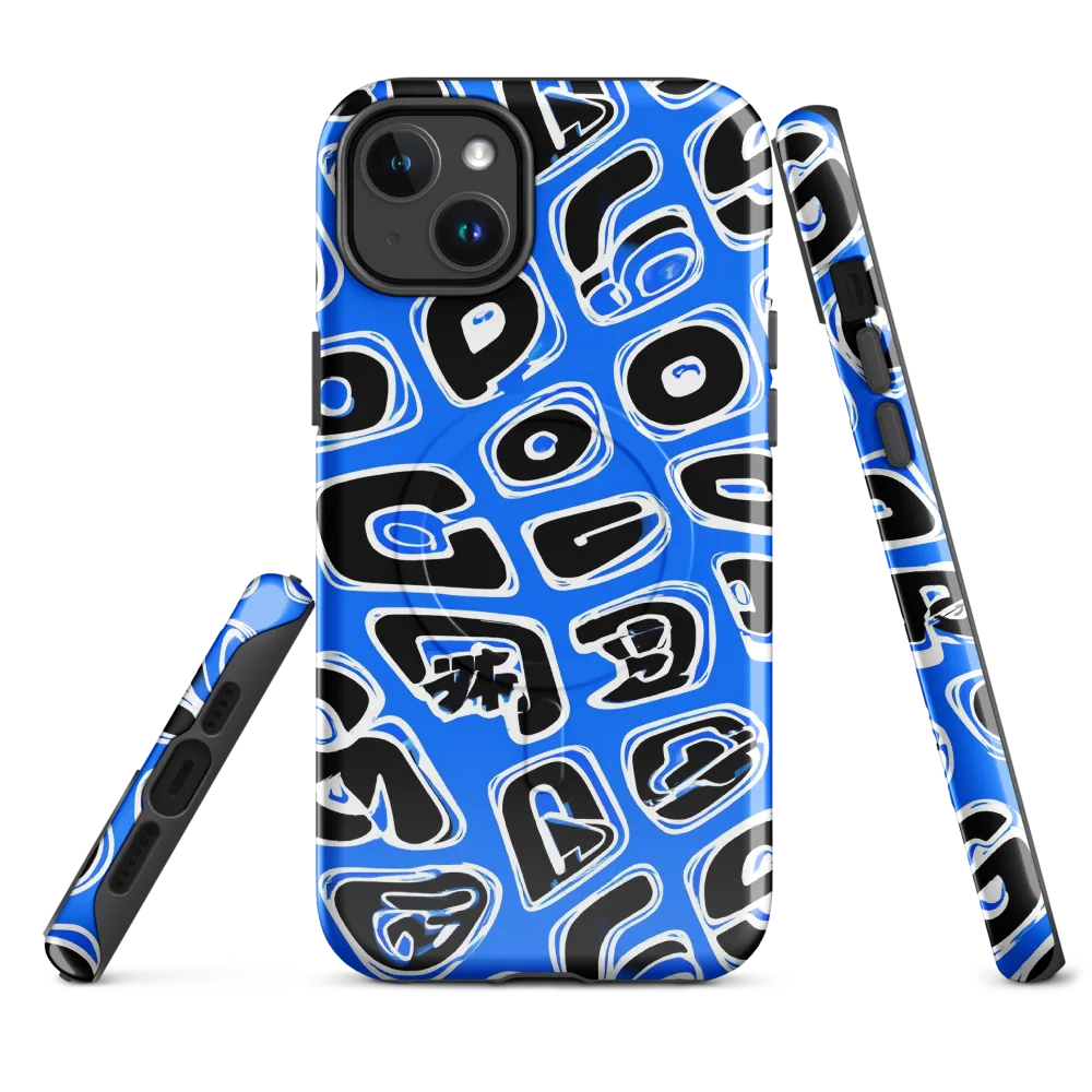 Blue Note Block on MagSafe Tough Case for iPhone® — Front