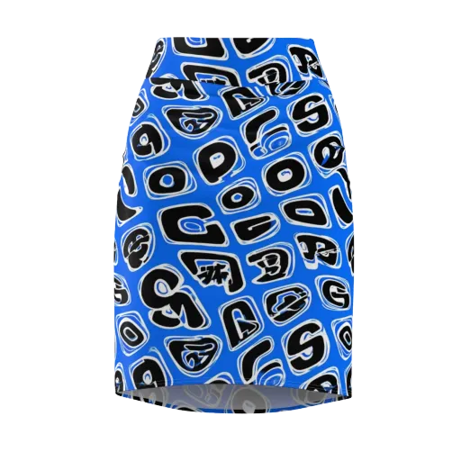 Blue Note Block on a Pencil Skirt