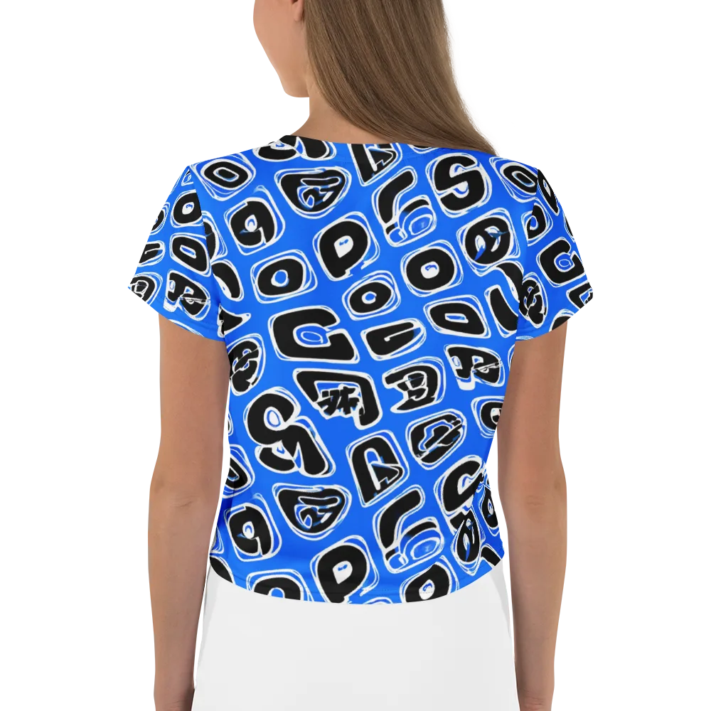 Blue Note Block on Crop Tee — Back