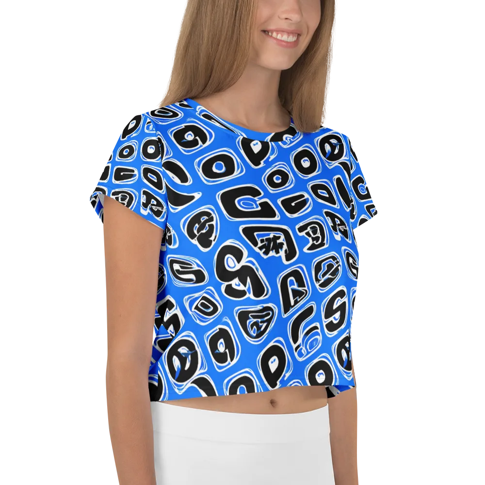 Blue Note Block on Crop Tee — Right