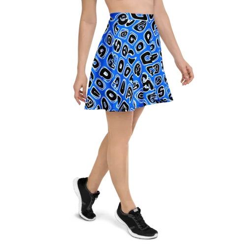 Blue Note Block on a Skater Skirt