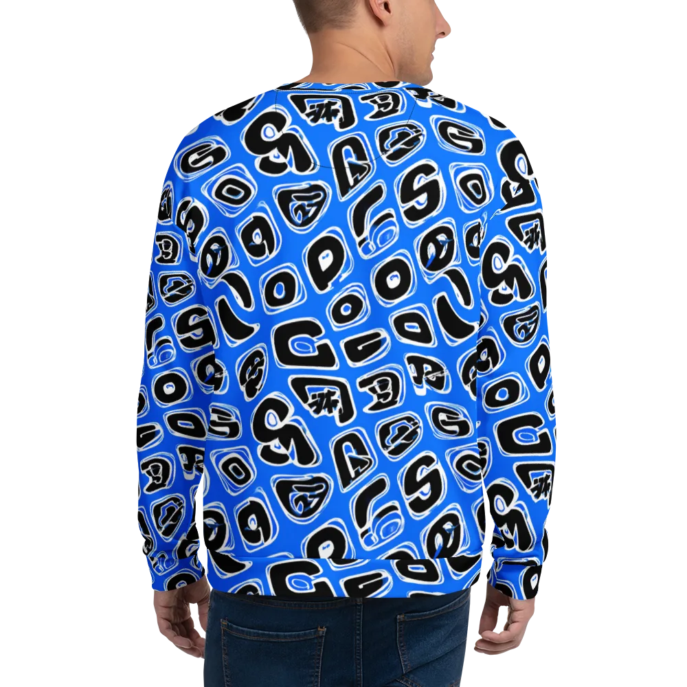 Blue Note Block on Sweatshirt — Back