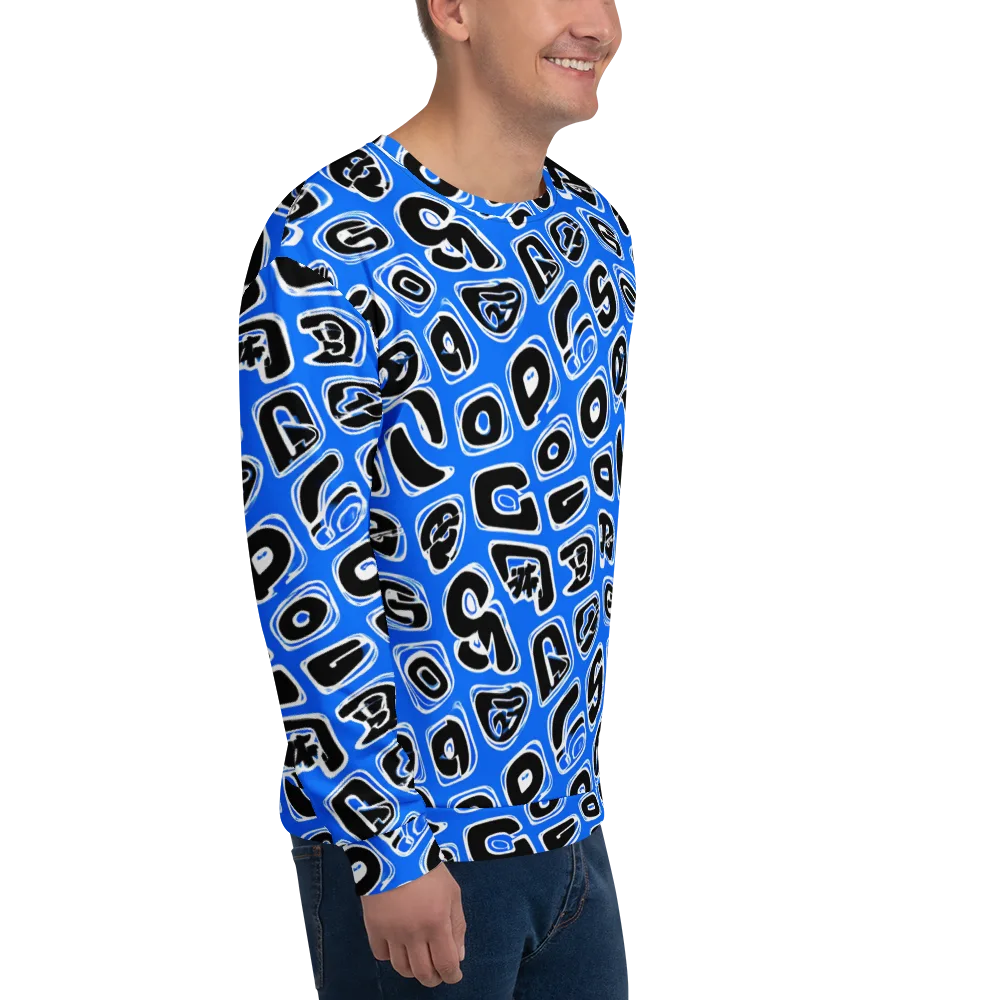 Blue Note Block on Sweatshirt — Right Front